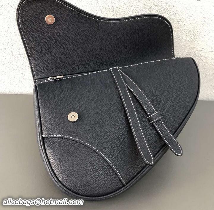 Good Taste Dior Grained Calfskin Saddle Shoulder Belt Bag 500720 Navy Blue