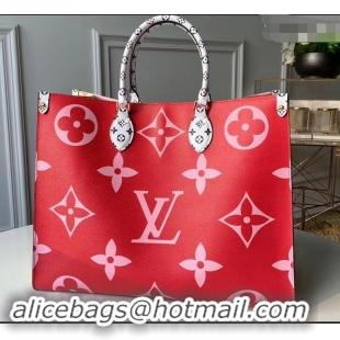 New Style Louis Vuitton Monogram Canvas Onthego Tote Bag M44569 Rouge 2019