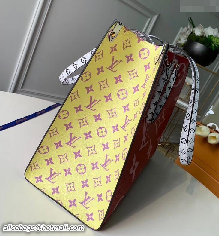 New Style Louis Vuitton Monogram Canvas Onthego Tote Bag M44569 Rouge 2019