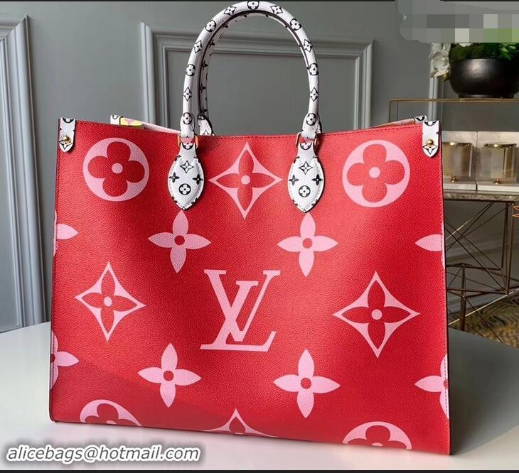 New Style Louis Vuitton Monogram Canvas Onthego Tote Bag M44569 Rouge 2019