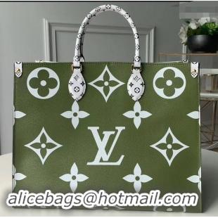 New Fashion Louis Vuitton Monogram Canvas Onthego Tote Bag M44571 Kaki 2019