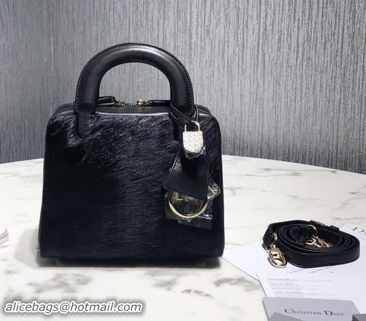 AAAAA Dior Lily Bag In Horsehair Pony Effect 500811 Black