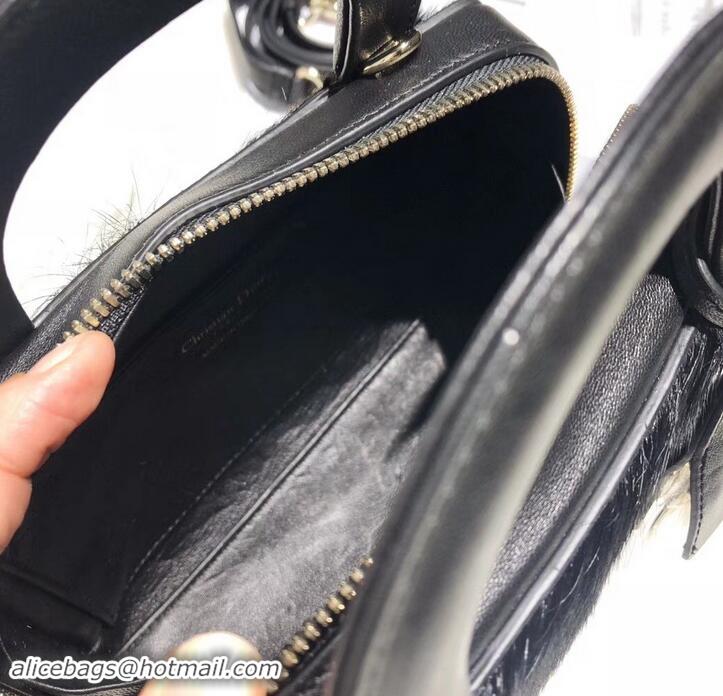 AAAAA Dior Lily Bag In Horsehair Pony Effect 500811 Black