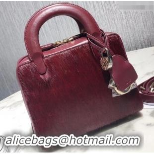 New Stylish Dior Lily Bag In Horsehair Pony Effect 500811 Burgundy