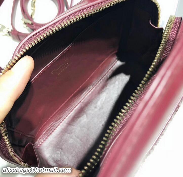 New Stylish Dior Lily Bag In Horsehair Pony Effect 500811 Burgundy