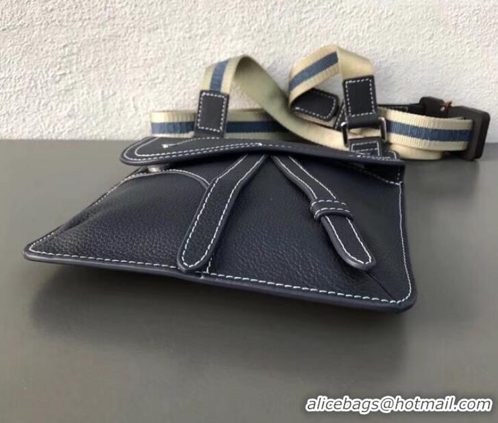 Best Price Dior Grained Calfskin Saddle Messenger Bag 500833 Navy Blue 2019