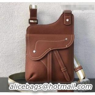 Discount Design Dior Grained Calfskin Saddle Messenger Bag 500833 Brown 2019