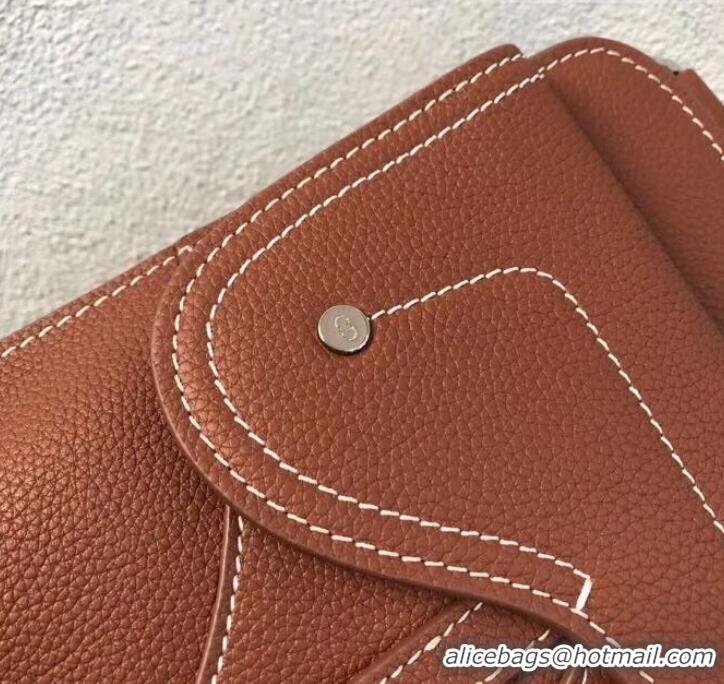 Discount Design Dior Grained Calfskin Saddle Messenger Bag 500833 Brown 2019