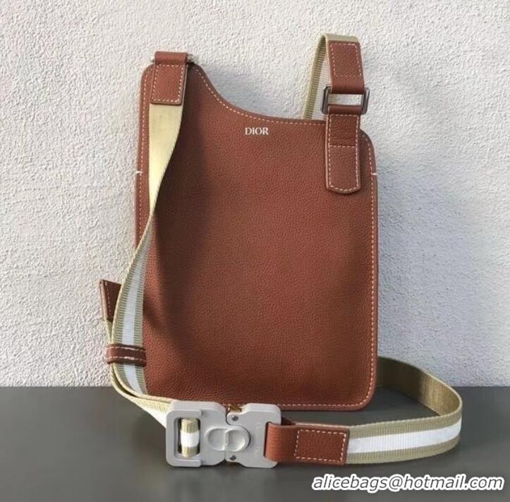 Discount Design Dior Grained Calfskin Saddle Messenger Bag 500833 Brown 2019