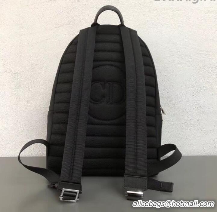 Super Quality Dior Nylon Bee DIOR X KAWS Rider Backpack Bag Black with Pink Logo 500835 2019