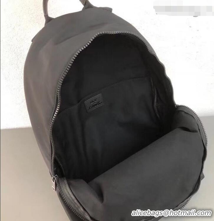 Super Quality Dior Nylon Bee DIOR X KAWS Rider Backpack Bag Black with Pink Logo 500835 2019