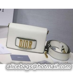 Charming DIOR DIO(R)EVOLUTION FLAP BAG WHITE/GOLD 500843 2019