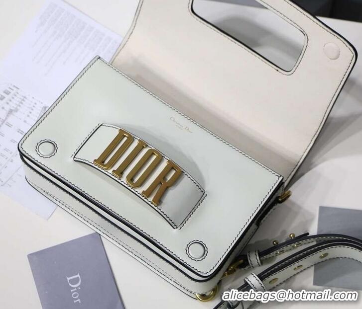 Charming DIOR DIO(R)EVOLUTION FLAP BAG WHITE/GOLD 500843 2019