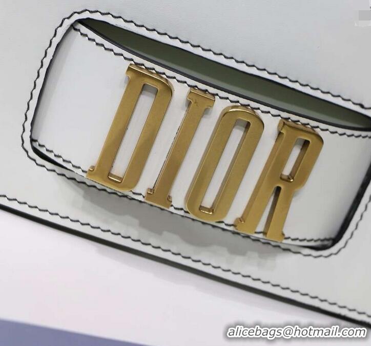 Charming DIOR DIO(R)EVOLUTION FLAP BAG WHITE/GOLD 500843 2019