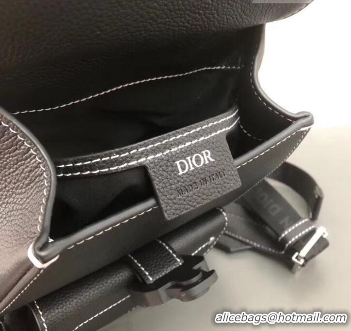 Crafted Dior Saddle Grained Calfskin Backpack Small Bag CD500854 Black 2019