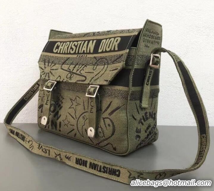 Popular Style Dior Canvas Diorcamp Messenger Bag CD500858 Army Green 2019