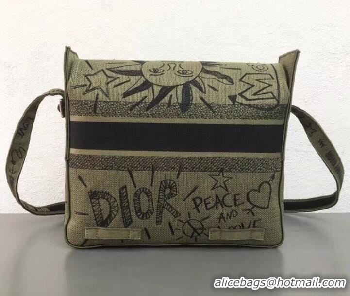 Popular Style Dior Canvas Diorcamp Messenger Bag CD500858 Army Green 2019