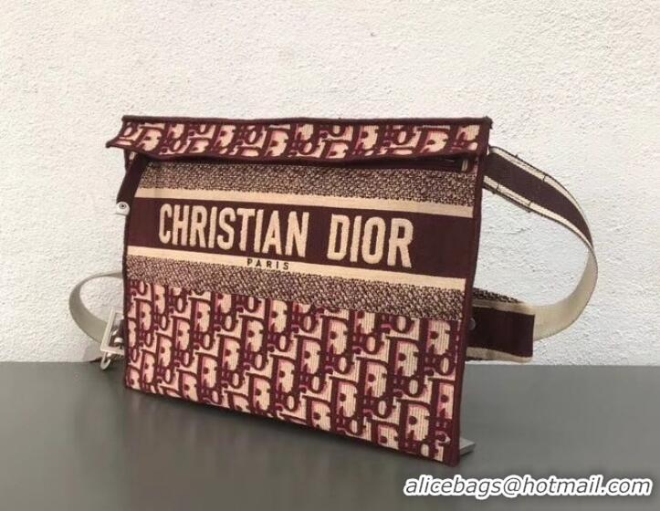 Good Looking Dior Oblique Canvas Diorcamp Small Messenger Bag CD500860 Burgundy 2019