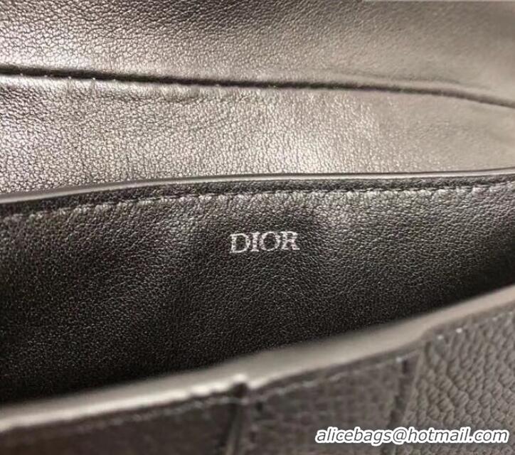 Top Grade Dior Oblique Jacquard Canvas Saddle Pouch Clutch Bag CD510014 Blue 2019