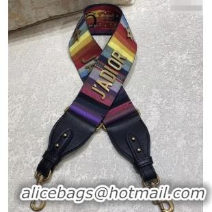 Best Product Dior Multi-coloured Striped Canvas Shoulder Strap with J'adior Metal CD510022