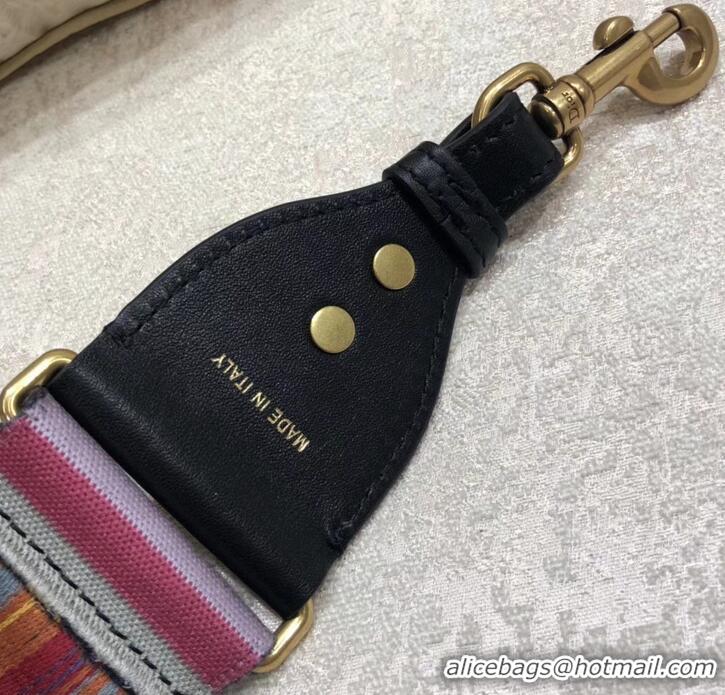 Best Product Dior Multi-coloured Striped Canvas Shoulder Strap with J'adior Metal CD510022