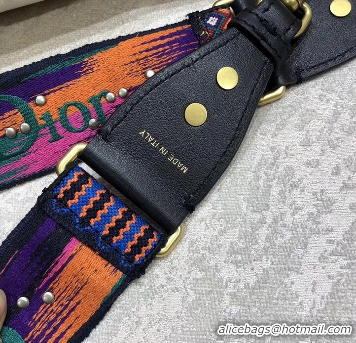 Comfortable Dior Multi-coloured Canvas Shoulder Strap with Medallions CD510023