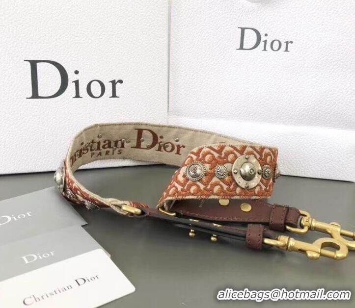 Best Price Dior Oblique Canvas Shoulder Strap with Medallions Caramel CD510026