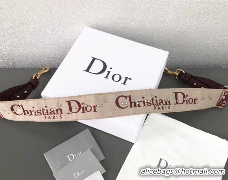 Perfect Dior Oblique Canvas Shoulder Strap with Medallions Red CD510027