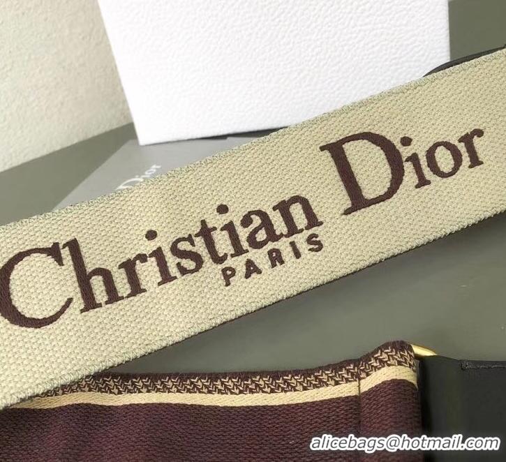 Affordable Price Christian Dior Embroidered Canvas Shoulder Strap CD510028 Burgundy