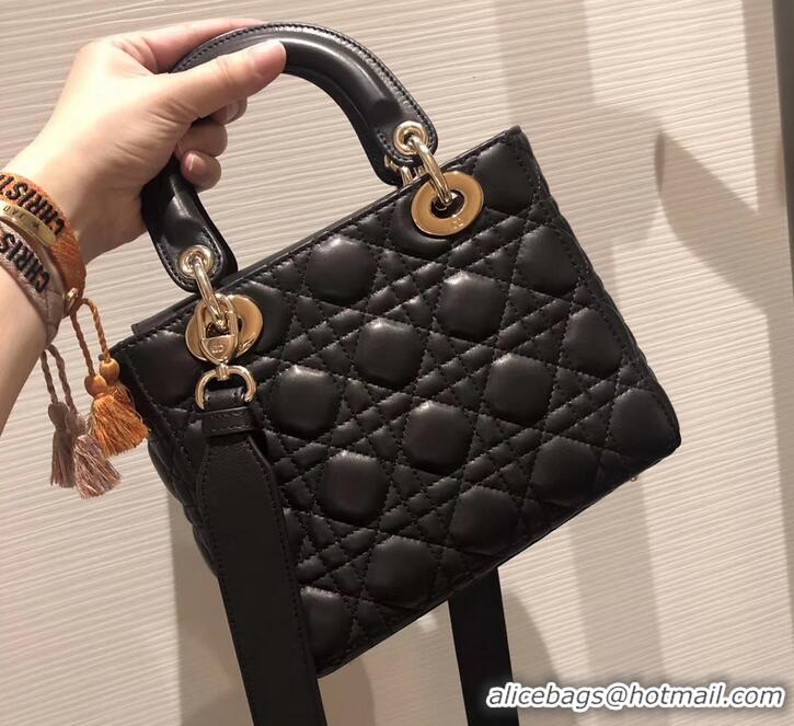 Expensive Lady Dior My ABCDior Bag in Cannage with Badges CD510034 Black/Gold 2019