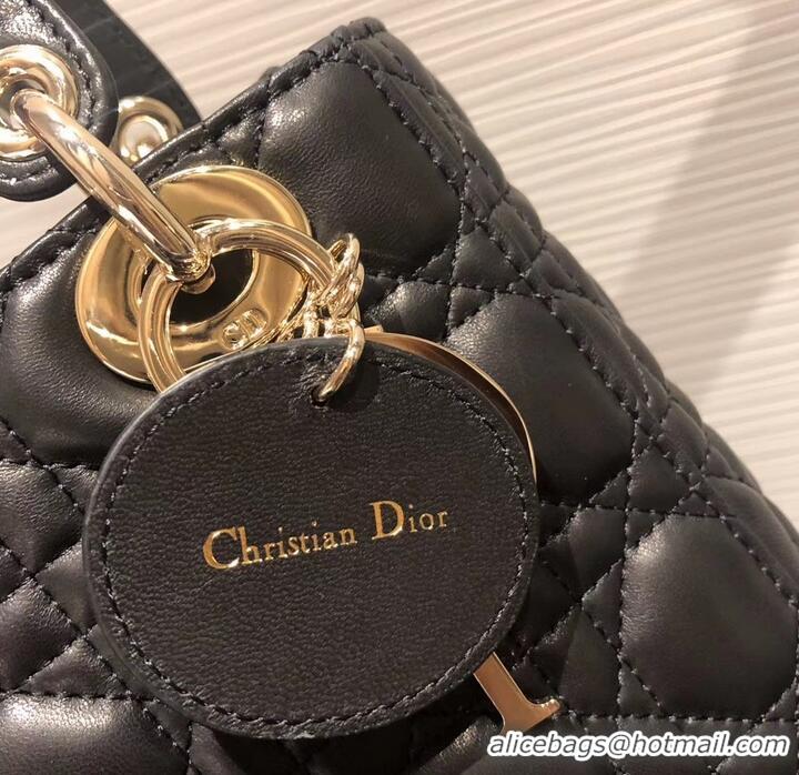 Expensive Lady Dior My ABCDior Bag in Cannage with Badges CD510034 Black/Gold 2019