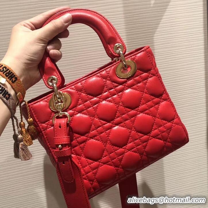 Promotional Lady Dior My ABCDior Bag in Cannage with Badges CD510034 Red 2019