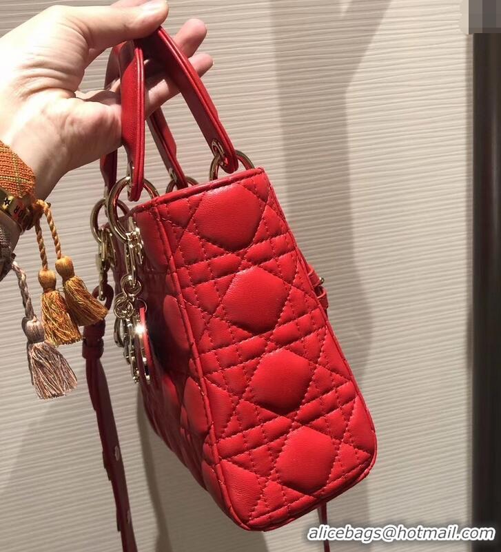 Promotional Lady Dior My ABCDior Bag in Cannage with Badges CD510034 Red 2019