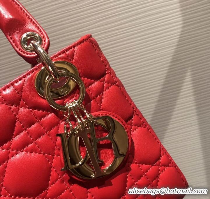 Promotional Lady Dior My ABCDior Bag in Cannage with Badges CD510034 Red 2019