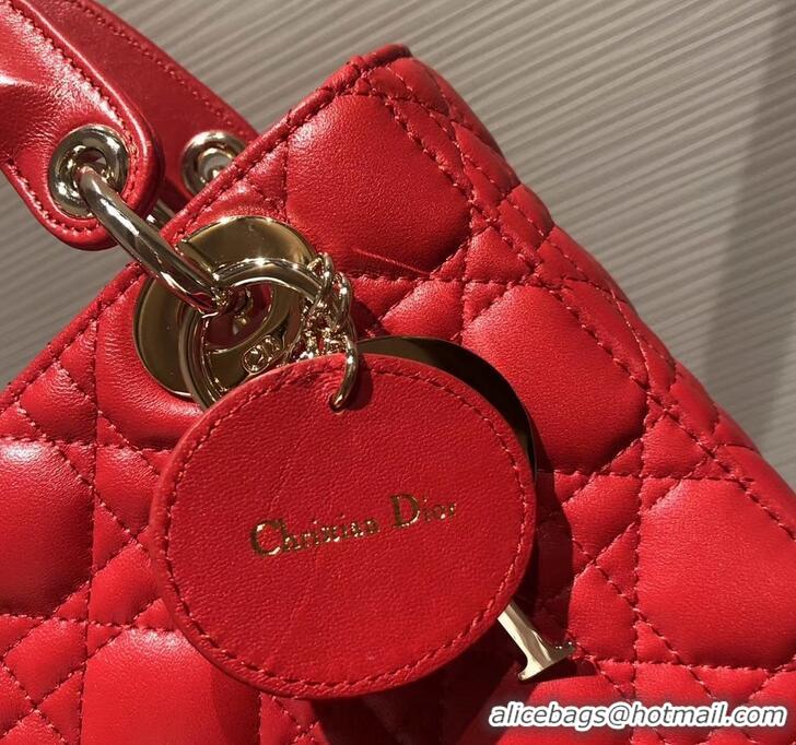 Promotional Lady Dior My ABCDior Bag in Cannage with Badges CD510034 Red 2019