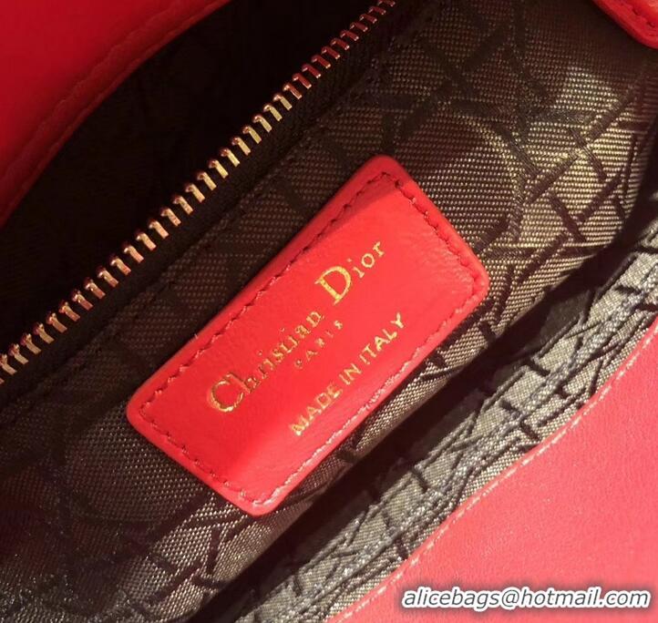 Promotional Lady Dior My ABCDior Bag in Cannage with Badges CD510034 Red 2019