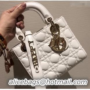 Top Quality Lady Dior My ABCDior Bag in Cannage with Badges CD510034 White 2019