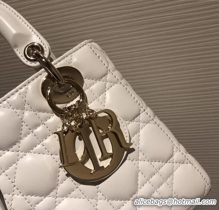 Top Quality Lady Dior My ABCDior Bag in Cannage with Badges CD510034 White 2019