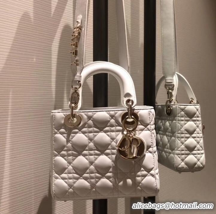 Top Quality Lady Dior My ABCDior Bag in Cannage with Badges CD510034 White 2019