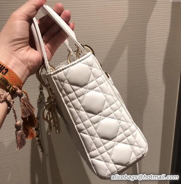 Top Quality Lady Dior My ABCDior Bag in Cannage with Badges CD510034 White 2019