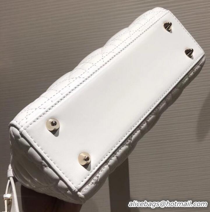 Top Quality Lady Dior My ABCDior Bag in Cannage with Badges CD510034 White 2019