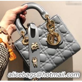 Custom Lady Dior My ABCDior Bag in Cannage with Badges CD510034 Baby Blue 2019