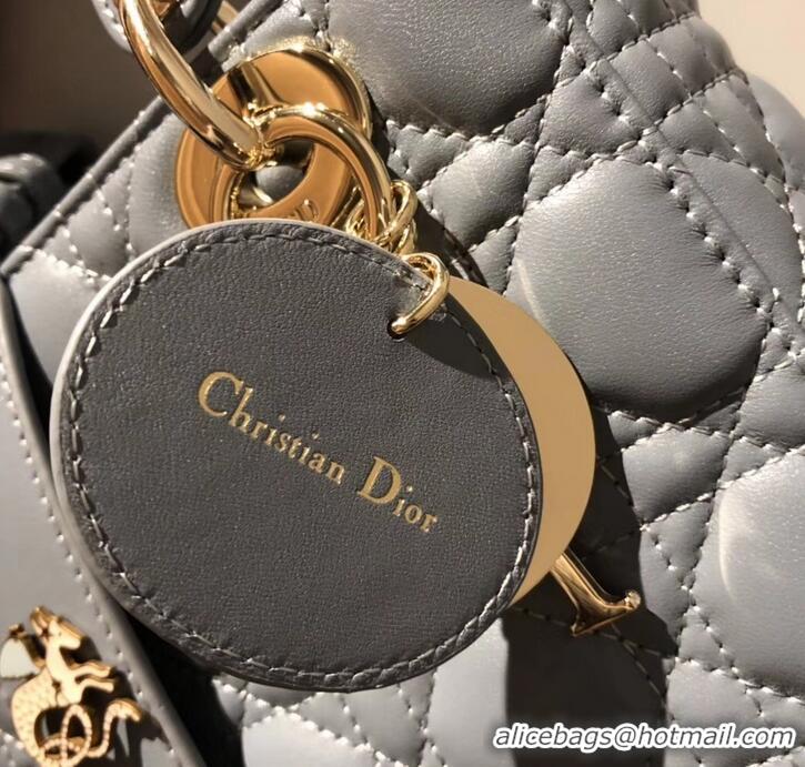 Custom Lady Dior My ABCDior Bag in Cannage with Badges CD510034 Baby Blue 2019