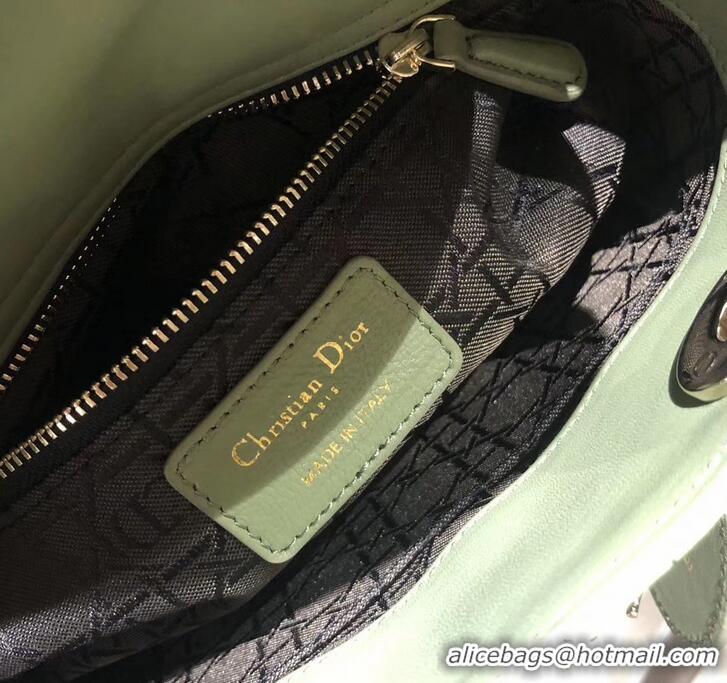 Classic Practical Lady Dior My ABCDior Bag in Cannage with Badges CD510034 Green 2019