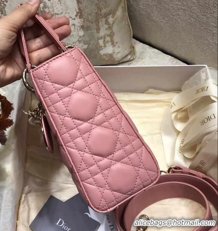 New Design Lady Dior My ABCDior Bag in Cannage with Badges CD510034 Pink 2019