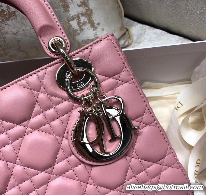 New Design Lady Dior My ABCDior Bag in Cannage with Badges CD510034 Pink 2019