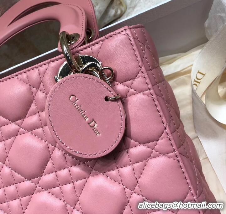 New Design Lady Dior My ABCDior Bag in Cannage with Badges CD510034 Pink 2019