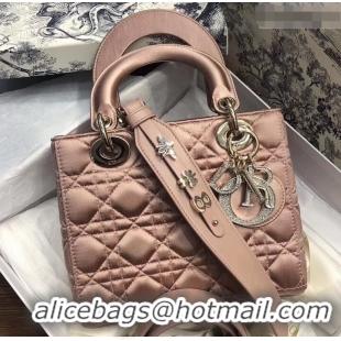 Best Price Lady Dior My ABCDior Bag in Cannage with Badges CD510034 Nude Pink/Crystal 2019