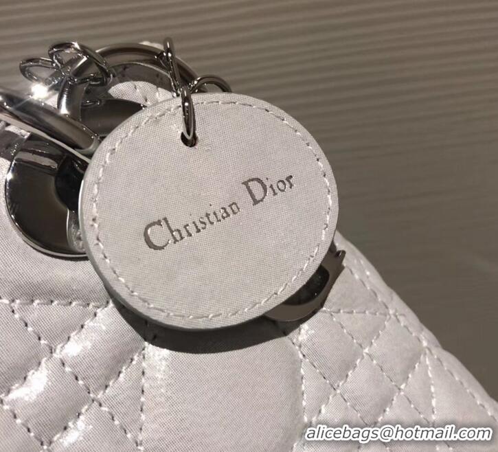 Fashion Luxury Lady Dior Mini Bag in Cannage with Chain 510042 Pearl White