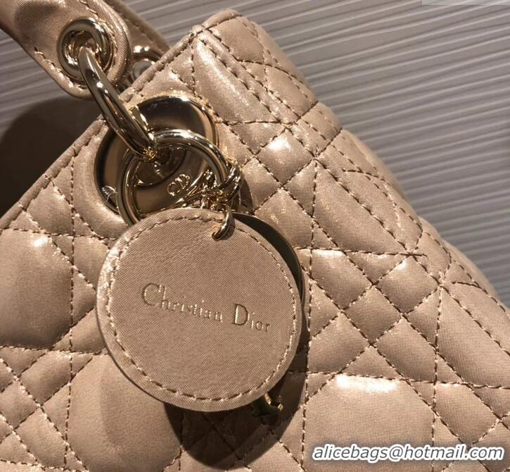 Trendy Design Lady Dior Mini Bag in Cannage with Chain 510042 Pearl Gold